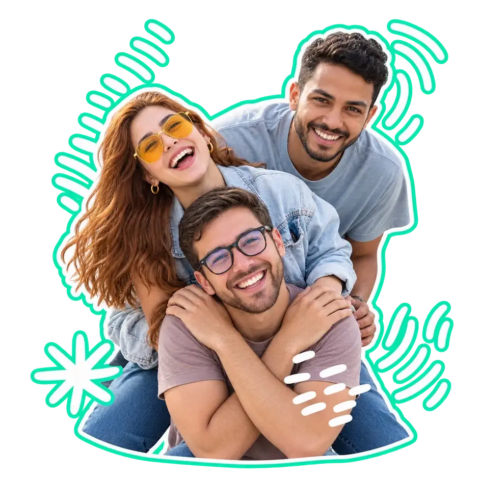 Grupo de amigos del Parche más firme